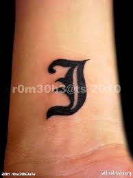 So yeah, the letter tattoos that you're about to see next are awesome and are both just letters and pictures. Letter J Tattoos