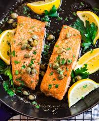 The salmon is also great served simply: Salmon Meuniere Easy Healthy Salmon Recipe