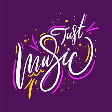 Große auswahl an inspired quotes. Just Music Hand Drawn Vector Lettering Motivational Inspirational Quote Vector Illustration Isolated On Purple Stock Vector Illustration Of Badge Background 145526890