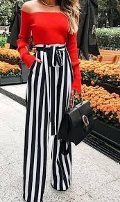 Black And Yellow Striped Palazzo Pants Style Spacez 35 Cheap Palazzo Pants Outfit You Must Try Fashion Outfits Classy Outfits Cute Outfits