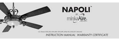 So the usual location will be in the pull chain area above the light. Minka Aire Napoli Instruction Manual Pdf Download Manualslib