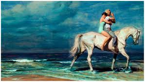 Love Painting Of Cute Couple Hd Wallpaper 9 Wallpapers Hd Painting Tom Lovell Horse Painting
