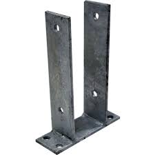 Bois massif section de poteau (en cm) : Support U A Fixer Pour Poteau 12x12 Cm