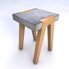 The Generation Of New Construction Techniques In Furniture Led Us To Develop This Side Table Doing Research Sustai Concrete Furniture Furniture Concrete Wood
