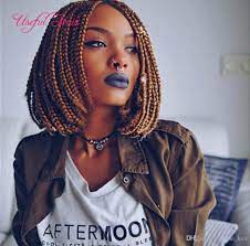 Cheap Synthetic Hair Bobo Wig Box Braids Blonde Wigs 6inch Wigs For Black Women Synthetic Lace Front Wigs Sh Hair Styles Short Bob Braids Bob Braids Hairstyles