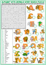 We may earn commission on some of the items you choose to buy. Alphabet With Animals Esl Word Search Puzzle Worksheet