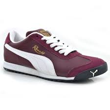 Puma Roma 68 Bordo Beyaz Erkek Ayakkabi Spor Nelazimsa Net Pumas Shoes Puma Sneaker Shoes
