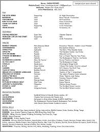 Sample Entertainment Industry Resumes Resume Resume Cv Entertainment Industry