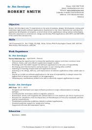 Senior Net Developer Resume Samples Qwikresume