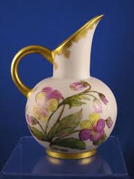 Jean Pouyat Jp Limoges Pansy Motif Pitcher C 1890 1932 Antique Pitcher Vintage Vases Pansies