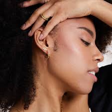 Elsie Bobble Gold Hoop Earrings