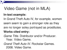 Last name, first name (of the individual who posted the content) or the name of the company or the username. How To Cite A Video Game In Mla Filmswalls