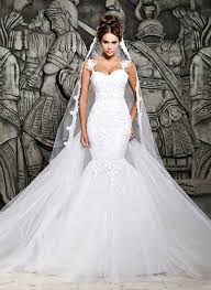 162 15 Trumpet Mermaid Sweetheart Watteau Train Tulle Lace Wedding Dress With Appliques Lac Lace Mermaid Wedding Dress Wedding Dresses Mermaid Wedding Dress