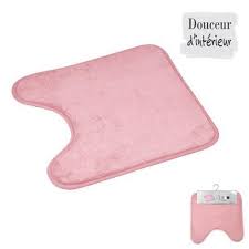 contour wc microfibre 45 x 45 cm rose poudre accessoires et abattants wc necessaire salle de bain salle de b abattant wc sale de bain salle de bain