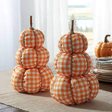 Free shipping on qualified orders. Way To Celebrate Harvest Plaid Stacked Fabric Pumpkins Orange 2 Count Walmart Com Walmart Com