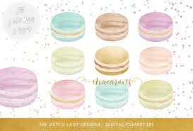 Watercolor Macaron Clipart Set Macarons Confetti Overlays Graphic By Daphnepopuliers Creative Fabrica In 2020 Clip Art Photo Decor Overlays