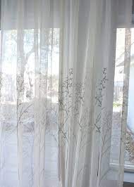 Off White Sheer Curtain Voile Panel With Printed Tree Pattern Etsy In 2021 White Sheer Curtains Curtains Voile Panels