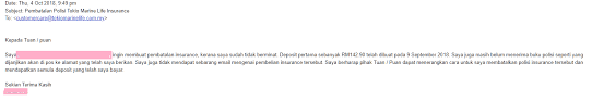 Maybe you would like to learn more about one of these? Cara Membatalkan Polisi Insuran Tokio Marine Life Insurance Diari Chrissella