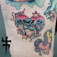 This subreddit is intended for posting your own personal tattoos, but also includes … Squad Goals Squirtle Pokemon Tattoo Funny Tattoos Pokemon Tattoo Fandom Tattoos