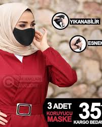 Koruyucu Maske 3 Adet Maske 35 Tl Kargo Ucretsiz Lyerli Uretim Tekstil Maskesidir Scuba Kumastir Yikanabilir Esnektir Islami Moda Gencler Spor
