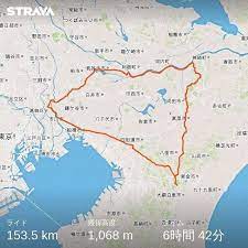 153 5km6時間42分22 9km h3101kcal 先週雨で変更したコースをリベンジ思ったほど暑くなかったが水分を4リットルほど摂りながら完走 自転車 ロードバイク 季美の森 下総運動公園 成田 instagram strava map
