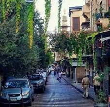 احدى أزقة حارات دمشق القديمة damascus syria syria damascus