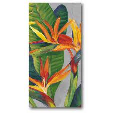 Bay Isle Home Bird Of Paradise Print On Wrapped Canvas Size Birds Of Paradise Gallery Wrap Canvas Flower Painting