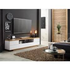 modern tv cabinet in riviera oak white high glass finish by maja diy furniture easy furniture modern tv cabinet