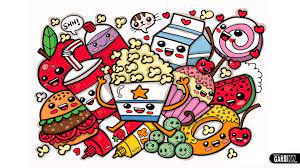 Maybe you would like to learn more about one of these? 1920x1080 Cute Food Coloring Pages To Print Easy Doodle Art With Color 1920x1080 Wallpaper Teahub Io