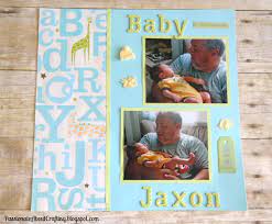 Passionate About Crafting Newborn Baby Boy Scrapbooking Page Idea