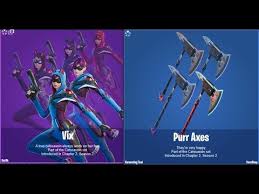 !report date / submit product. Fortnite New Vix Skin With 4 Styles With Purr Axes Pickaxes Fortnite Item Shop Youtube