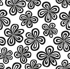 Black And White Floral Design Seamless Black And White Floral Pattern Illustration Floral Pattern Vector Pattern Illustration Black And White Illustration