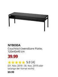 Ikea Hannover Expo Park Nyboda Couchtisch Wendbare Platte Schwarz Beige 120x40x40 Cm Kuche Und Haushalt Couchtisch Ikea