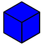 Image result for small  blue cube shape