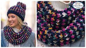 Iki Renkli Trend Bere Boyunluk Yapimi Making Trendy Beret Cowl Youtube Crochet Patterns Scarf Pattern Crochet