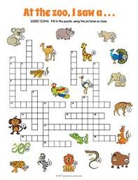 Zoo Animals Crossword Puzzle Word Puzzles For Kids Puzzles For Kids Kids Crossword Puzzles