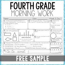 4th grade word problems with grid ins measurement quiz measurement quiz probability and statistics quiz algebraic reasoning quiz 4th grade word problems quiz sum of the angles of any triangle caluclate mode and median negative number line fractions. 4th Grade Morning Work Free Sample Morning Work Free Morning Work Math Morning Work