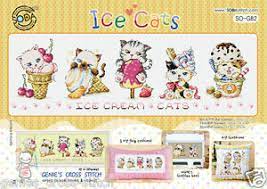 Looking for free cross stitch patterns? Ice Cats Kreuzstichmuster Packungsbeilage Big Chart Soda So G82 Ebay