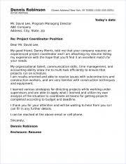 5 star rated · money back guarantee · cancel anytime Project Coordinator Cover Letter Sample