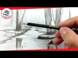 How To Draw A River With Pencil Drawing Techniques Youtube Pencil Drawing Tutorials Pencil Drawings Drawing Tutorial