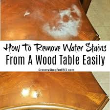 Do You Have Wood Furniture With A Water Stain Did You Know You Can Fix It In A Few Minutes With What Remove Water Stains Water Stain On Wood White