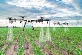 Agriculture Drone Fly To Sprayed Fertilizer On The Corn Fields Sponsored Fly Drone Agriculture Sprayed F Agriculture Drone Smart Farm Agriculture