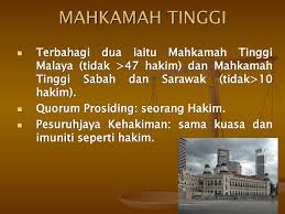 Judiciary of malaysia is largely centralised despite malaysia's federal constitution, heavily influenced by the english common law, as well. Fem3106 T5 Sistem Kehakiman Malaysia Ppt Download