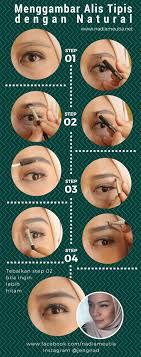 Tutorial Step By Step Menggambar Alis Tipis Tetap Natural Trik Makeup Produk Makeup Riasan Mata