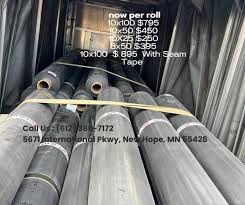EDPM RUBBER 60MIL ROOFING ROLLS 10 x 100 —WERE $1600.00 SELLING FOR—
