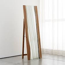 Looking For A Unique Looking Full Length Mirror This Live Edge Floor Mirror From Crate And Barrel Will Floor Mirror Freestanding Mirrors Over The Door Mirror