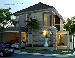 4 kamar tidur, 1 kamar tidur . Model Rumah Kavling Hook 2 Lantai Roof Garden