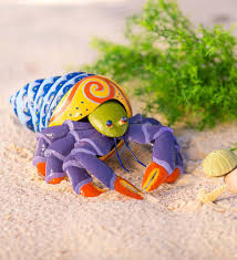 Trying to adopt 2 neglected hermit crabs. Brightly Colored Handcrafted Metal Hermit Crab Sculpture Wind And Weather