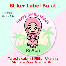 92 ucapan selamat ulang tahun untuk anak perempuan islami. Stiker Label Ulang Tahun Anak Tumpeng Mini Bento Souvenir Muslim Girl Shopee Indonesia