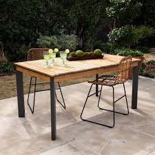 Rihandi Outdoor Dining Table Walmart Com In 2020 Outdoor Dining Table Deck Furniture Layout Wood Patio Furniture